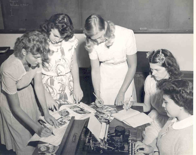 Torch and Shield yearbook editorial group, 1946